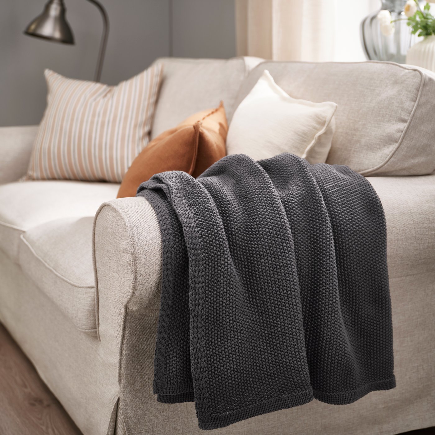 HUMLEMOTT throw 170 cm anthracite