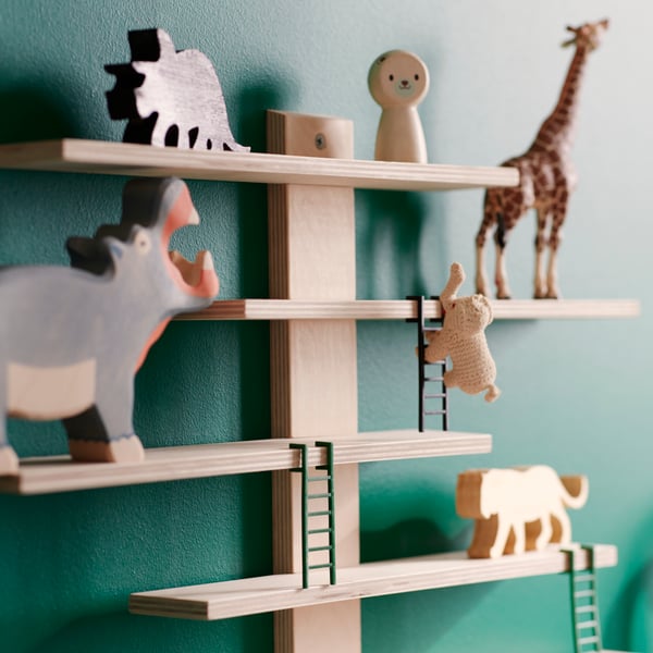 A LUSTIGT wall shelf in the childrens room