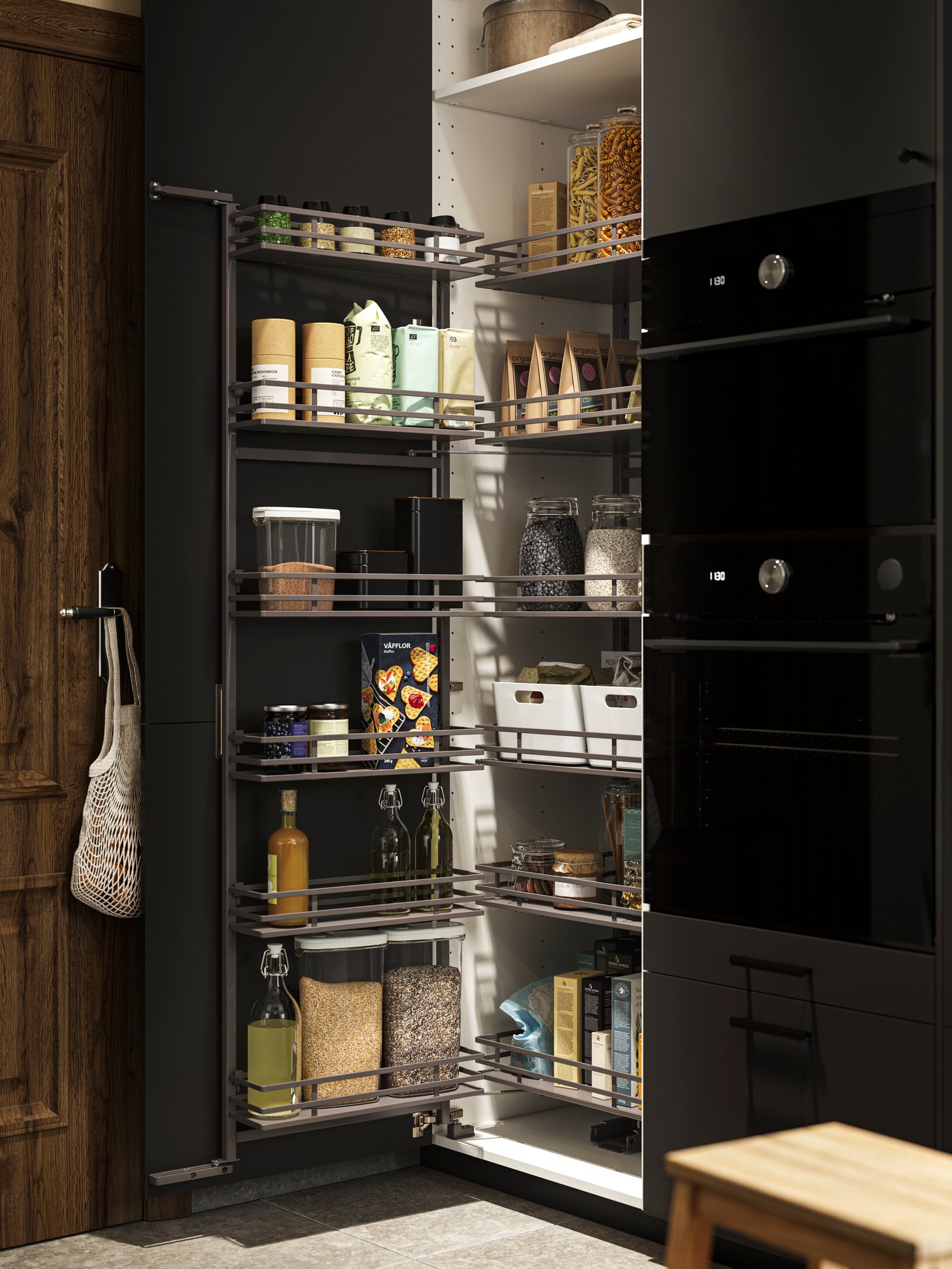 A matt anthracite NICKEBO drawer front
