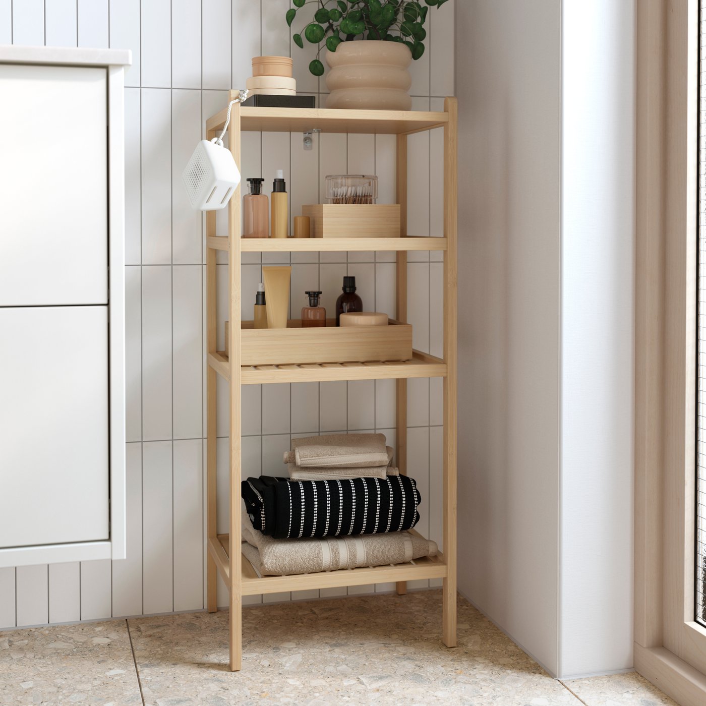 shelf unit 87 cm light bamboo