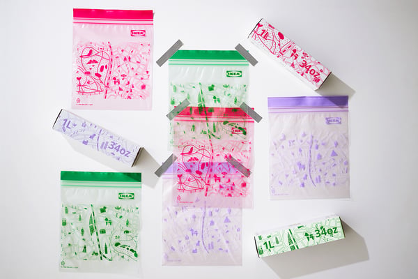 City stores limited design bag with streetmap