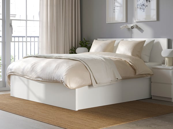 Lit coffre MALM blanc