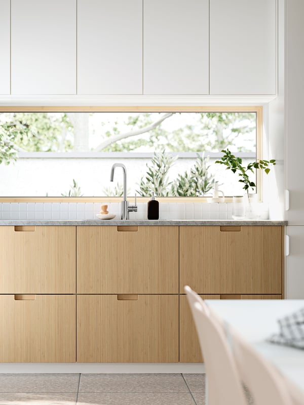 A limestone effect/laminate EKBACKEN worktop