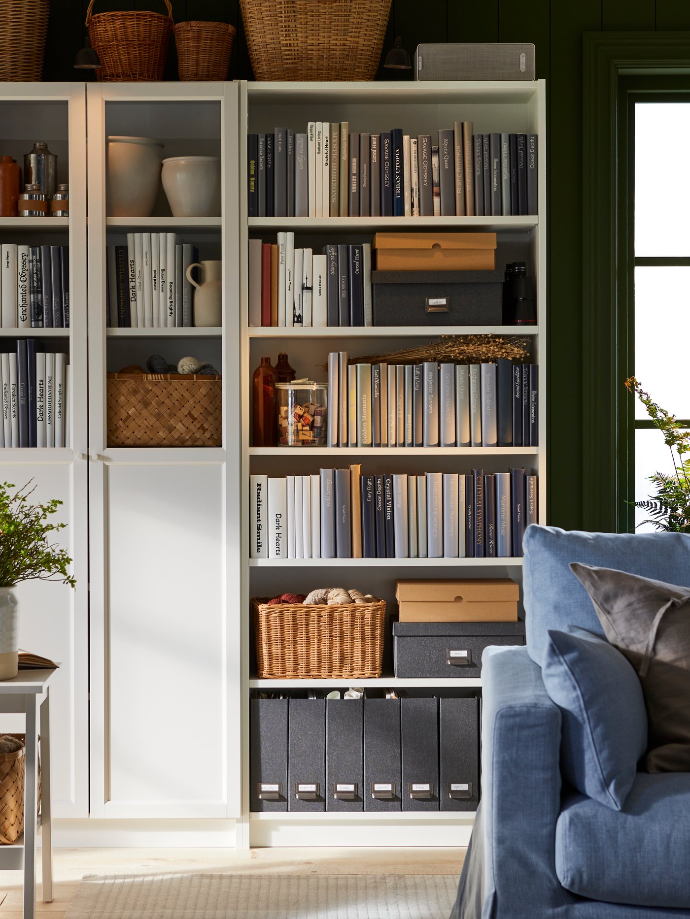 A white BILLY bookcase