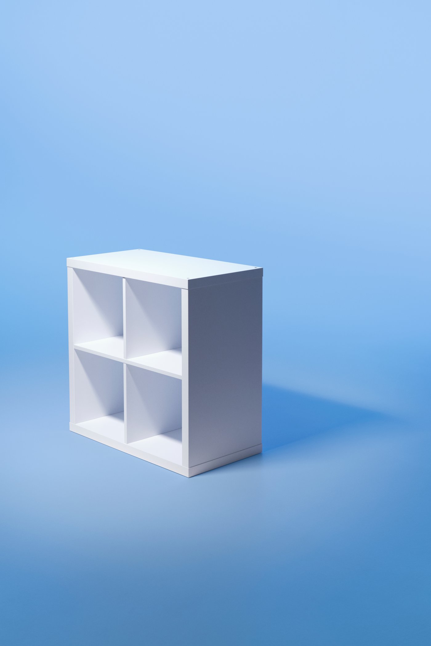 Une étagère KALLAX blanche