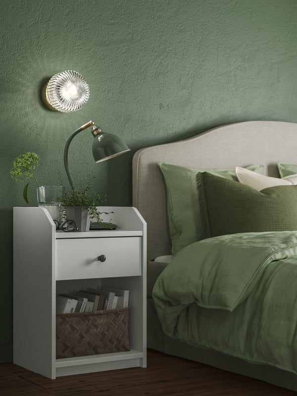 Table de chevet HAUGA en blanc