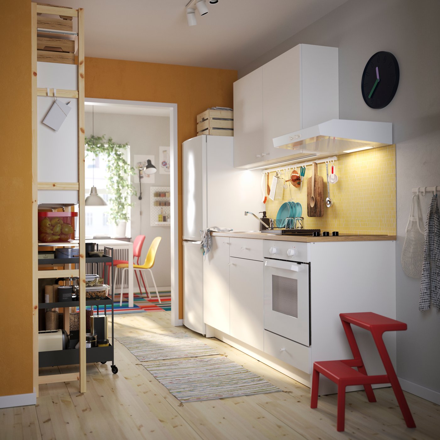 A white LAGAN fridge/freezer A+ in the kitchen