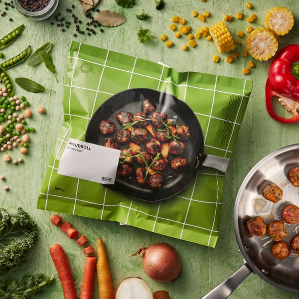 A frozen HUVUDROLL vegetable balls
