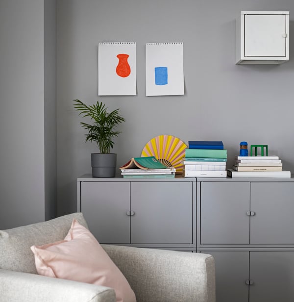 A metal/grey LIXHULT cabinet