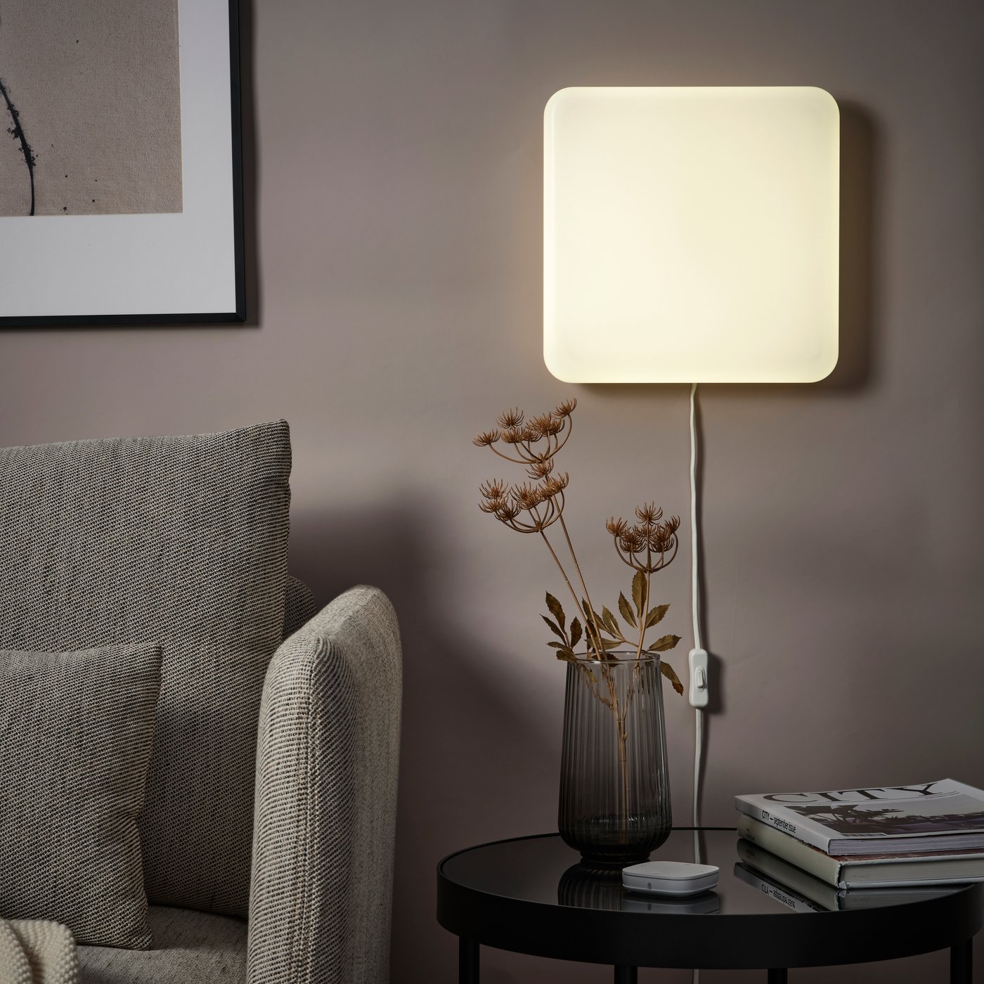A smart dimmable/white spectrum JETSTRÖM LED ceiling light panel