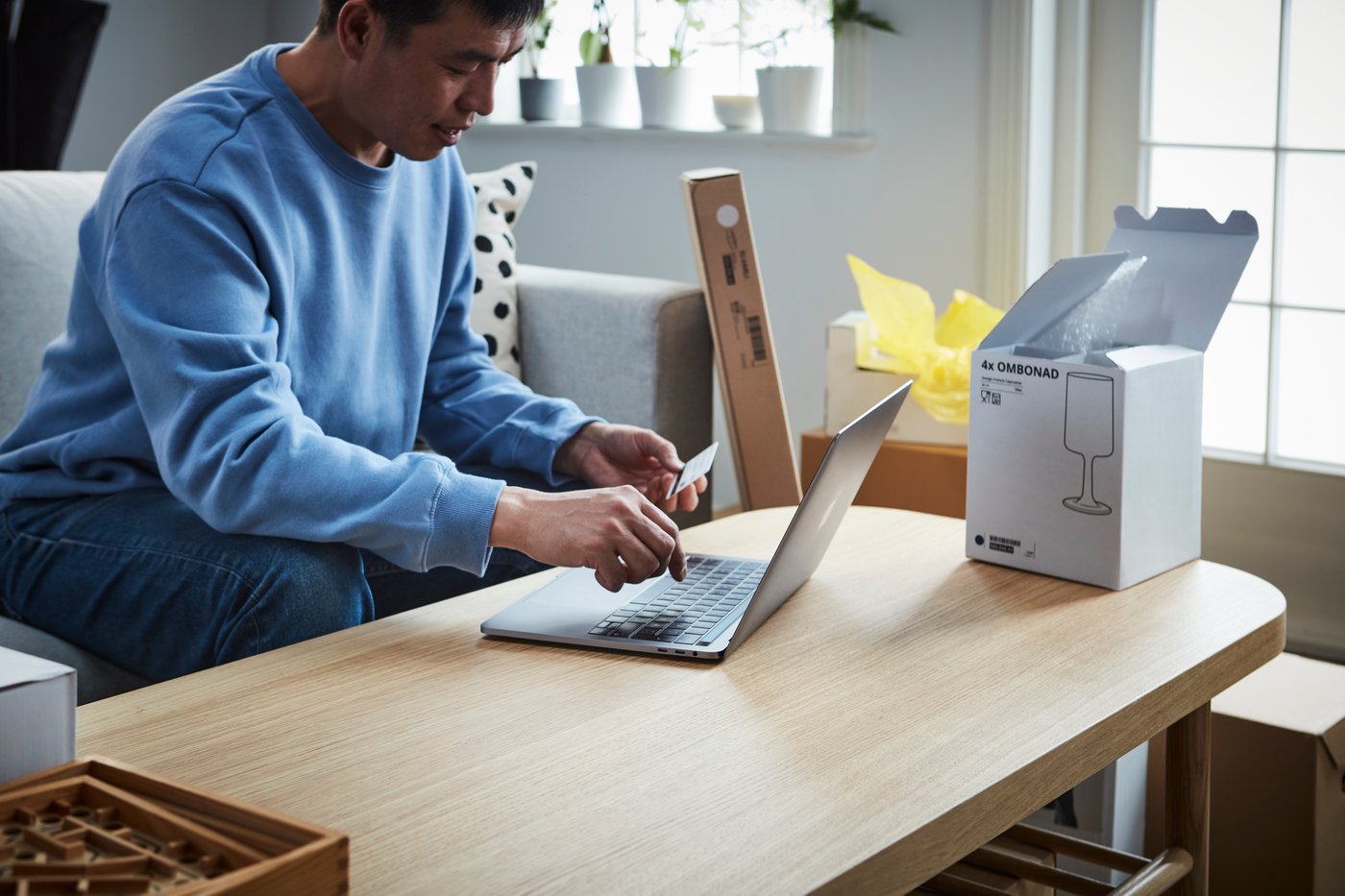 man working at computer
