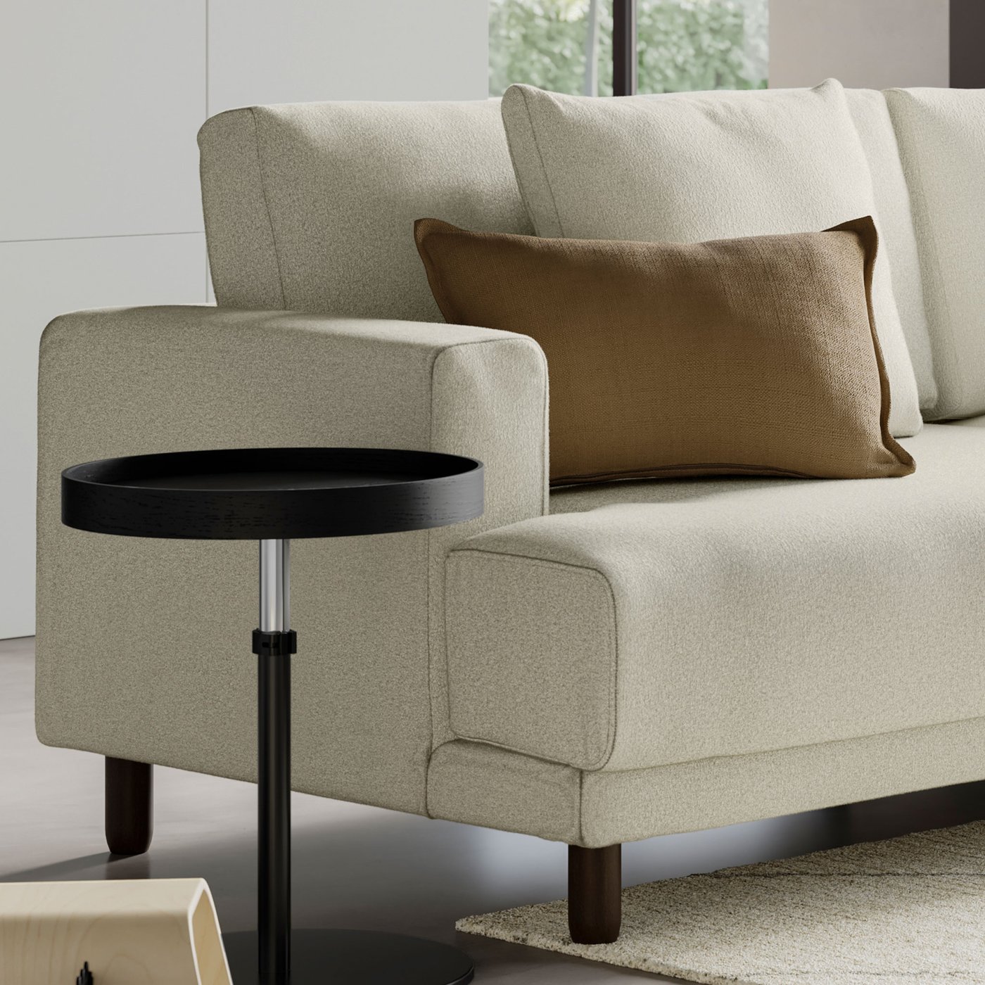 An UPPÅKRA sofa corner in beige