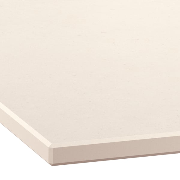 A matte off-white/stone effect ceramic SKARARP custom made worktop in the NA