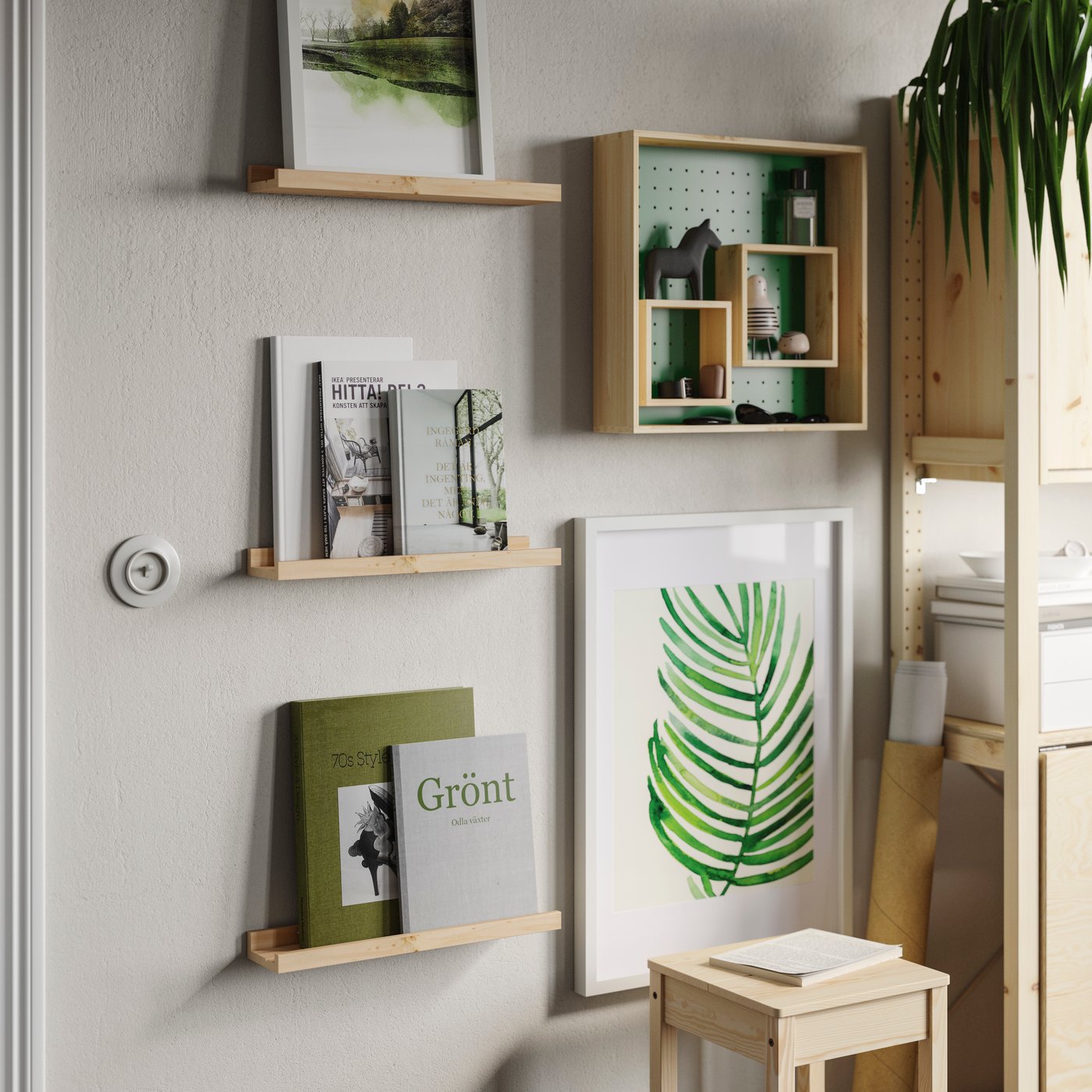 A pine NORDHÄGG picture ledge