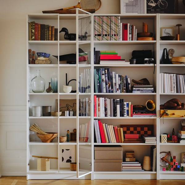 A white BILLY bookcase