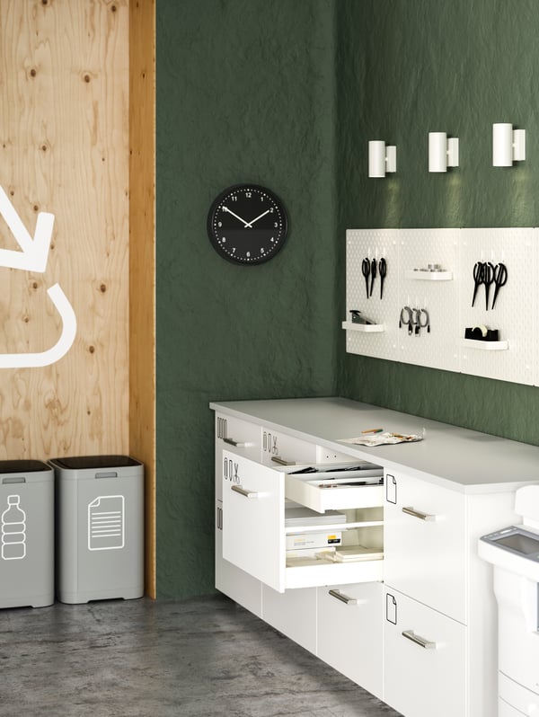 furnished kitchen space
