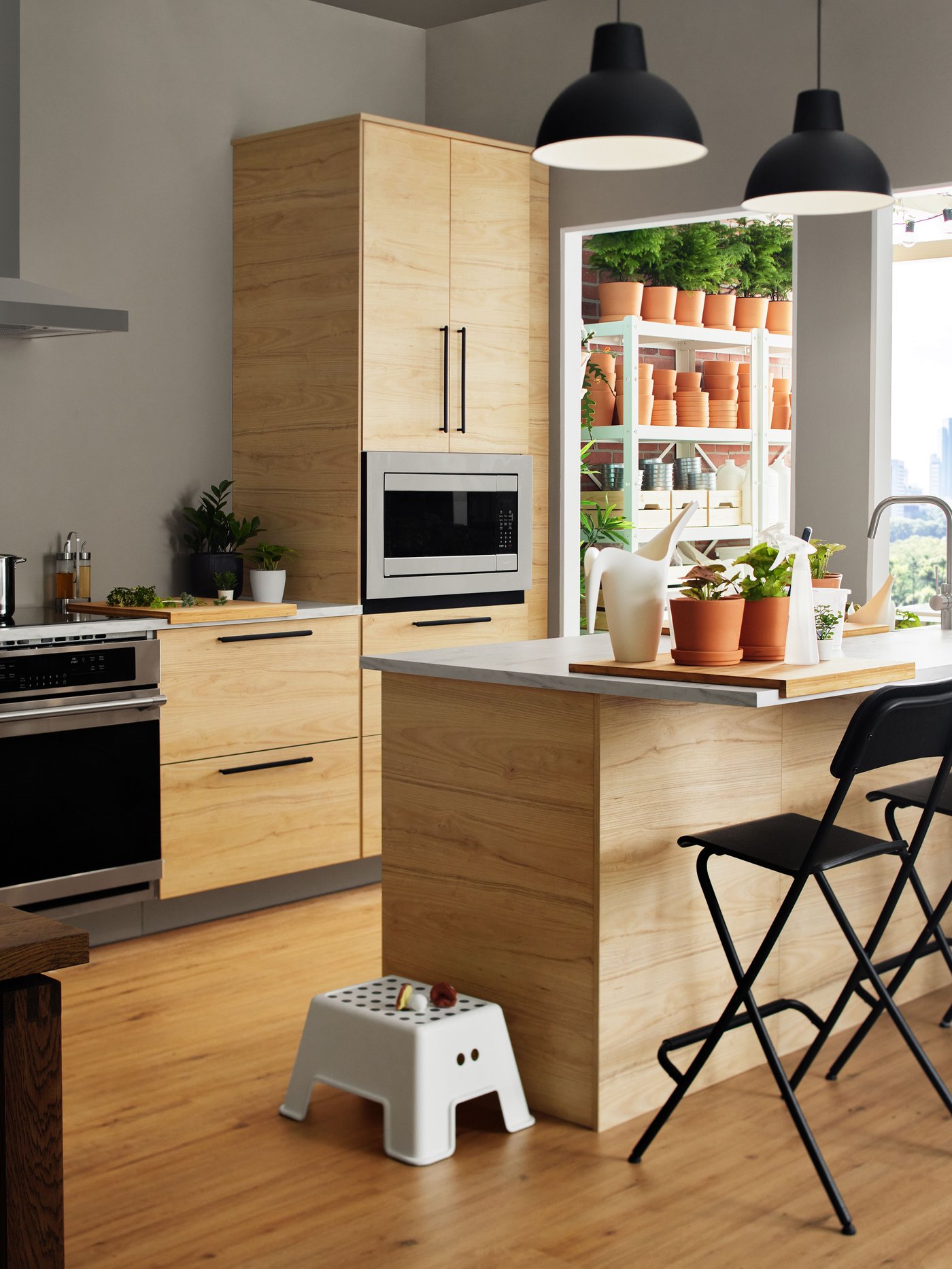 A black SKURUP pendant lamp