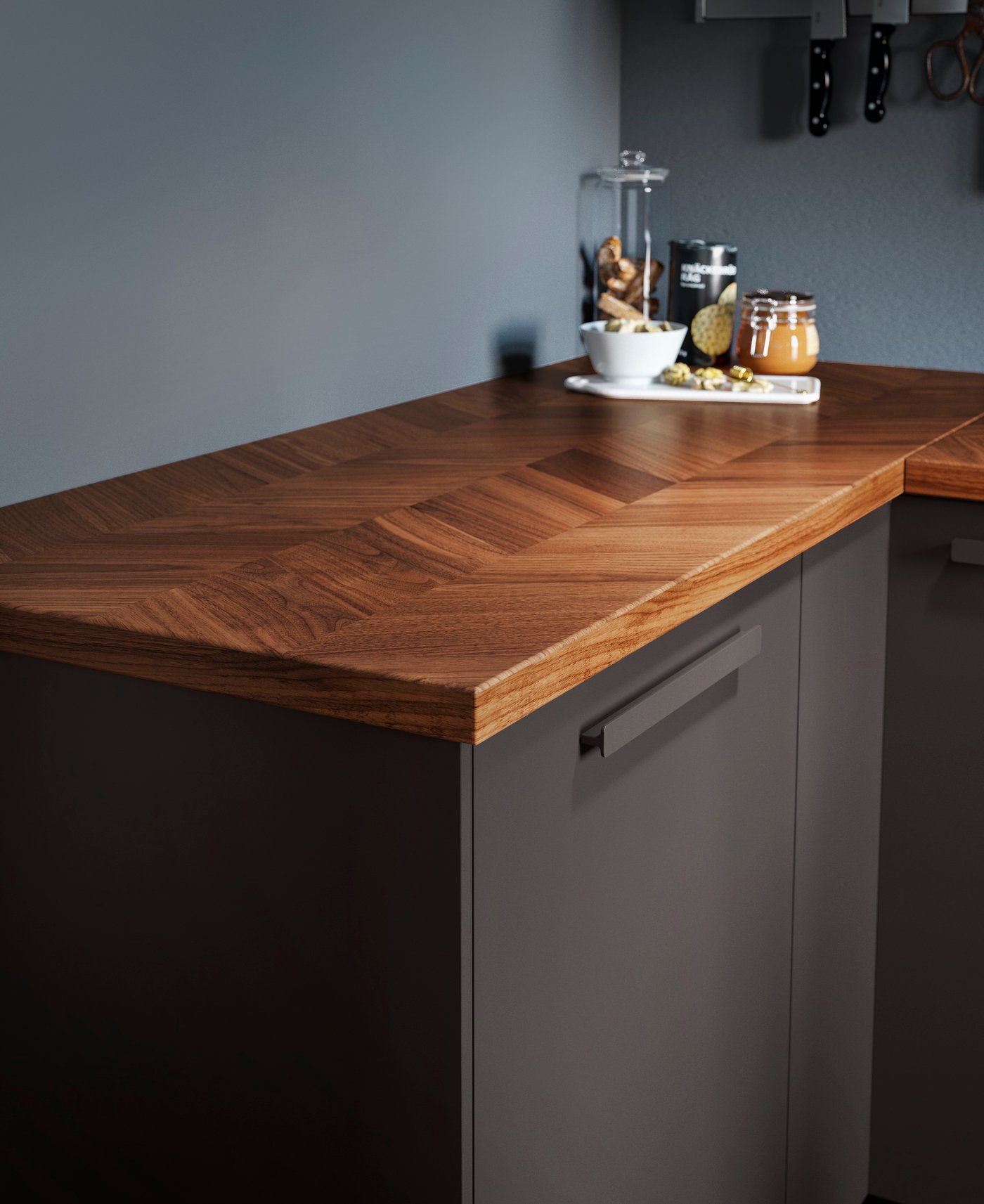 A ME 102 bcab/shelvs 60x60 whi/Kungsbacka anthracite  in the kitchen