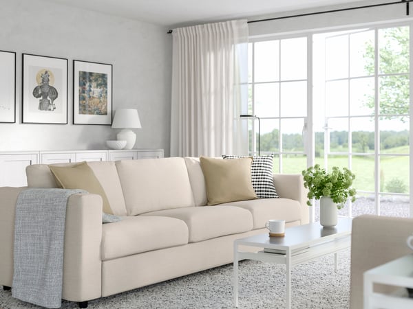Livingroom space with a large sofa 