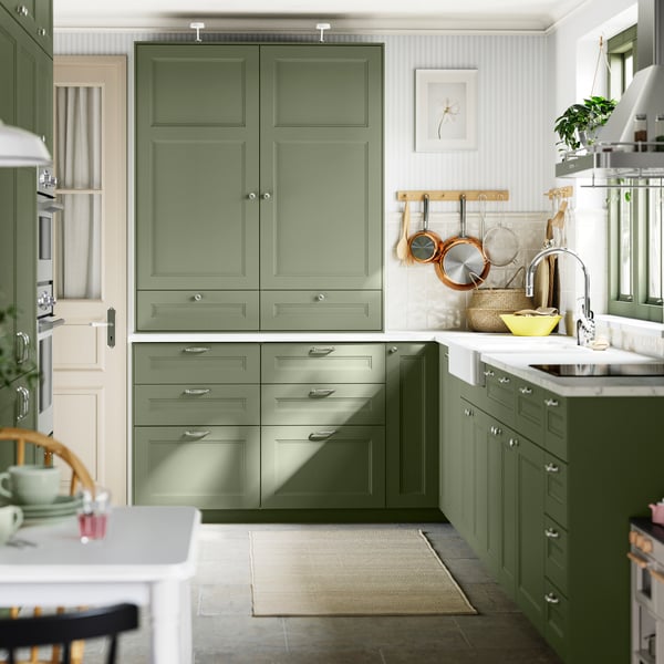 A gray-green AXSTAD door
