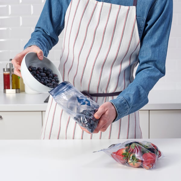 A patterned/blue ISTAD resealable bag