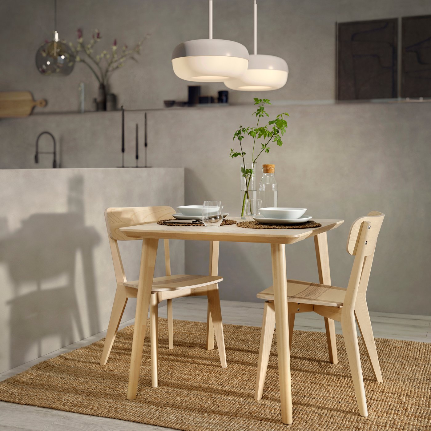 An ash LISABO chair in the dining room