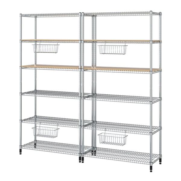 A bamboo OMAR 2 shelf sections