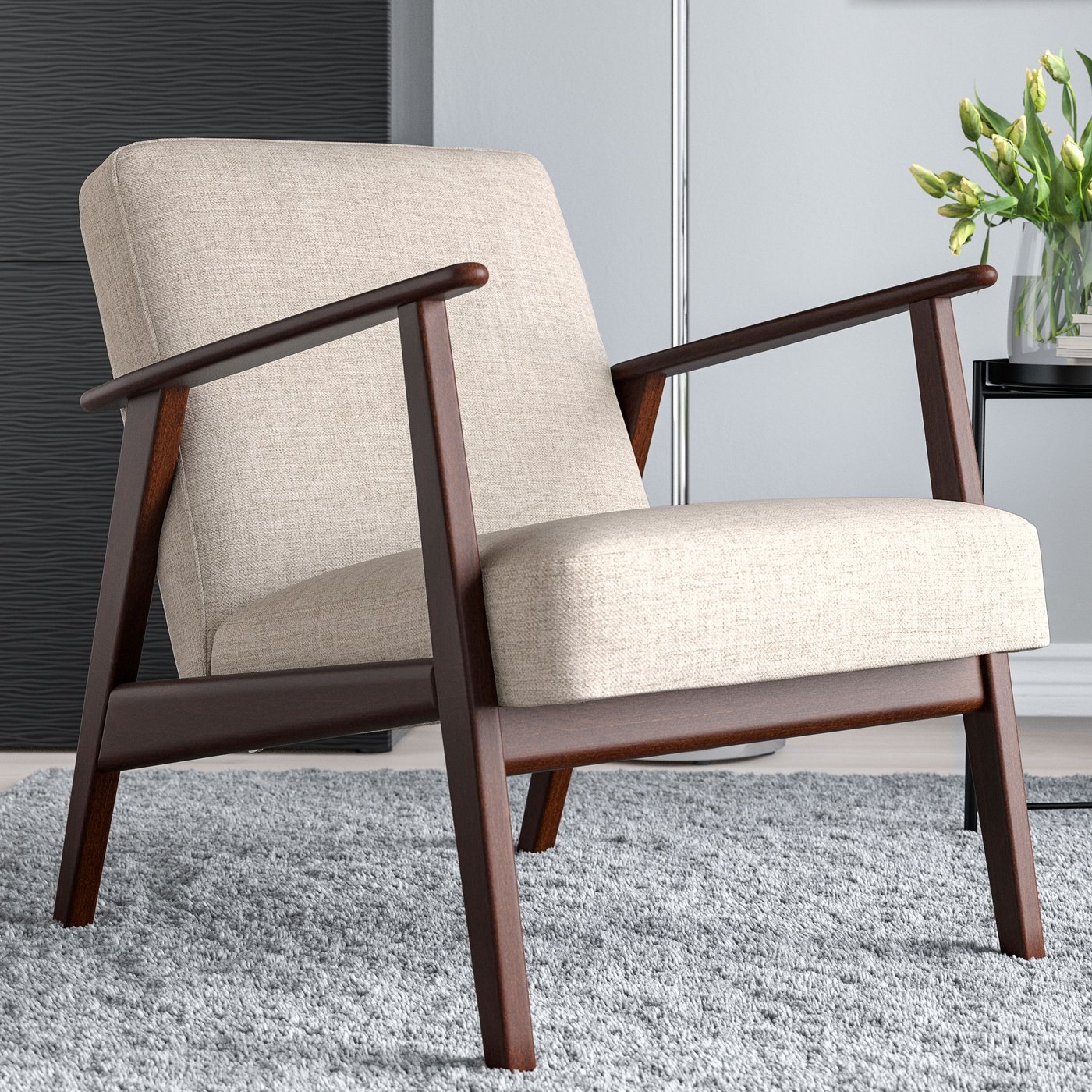 A Kilanda light beige EKENÄSET armchair