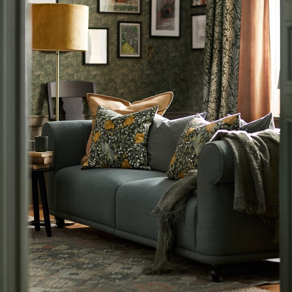 A handmade multicolour/diamond pattern VESTERVIG rug, flatwoven