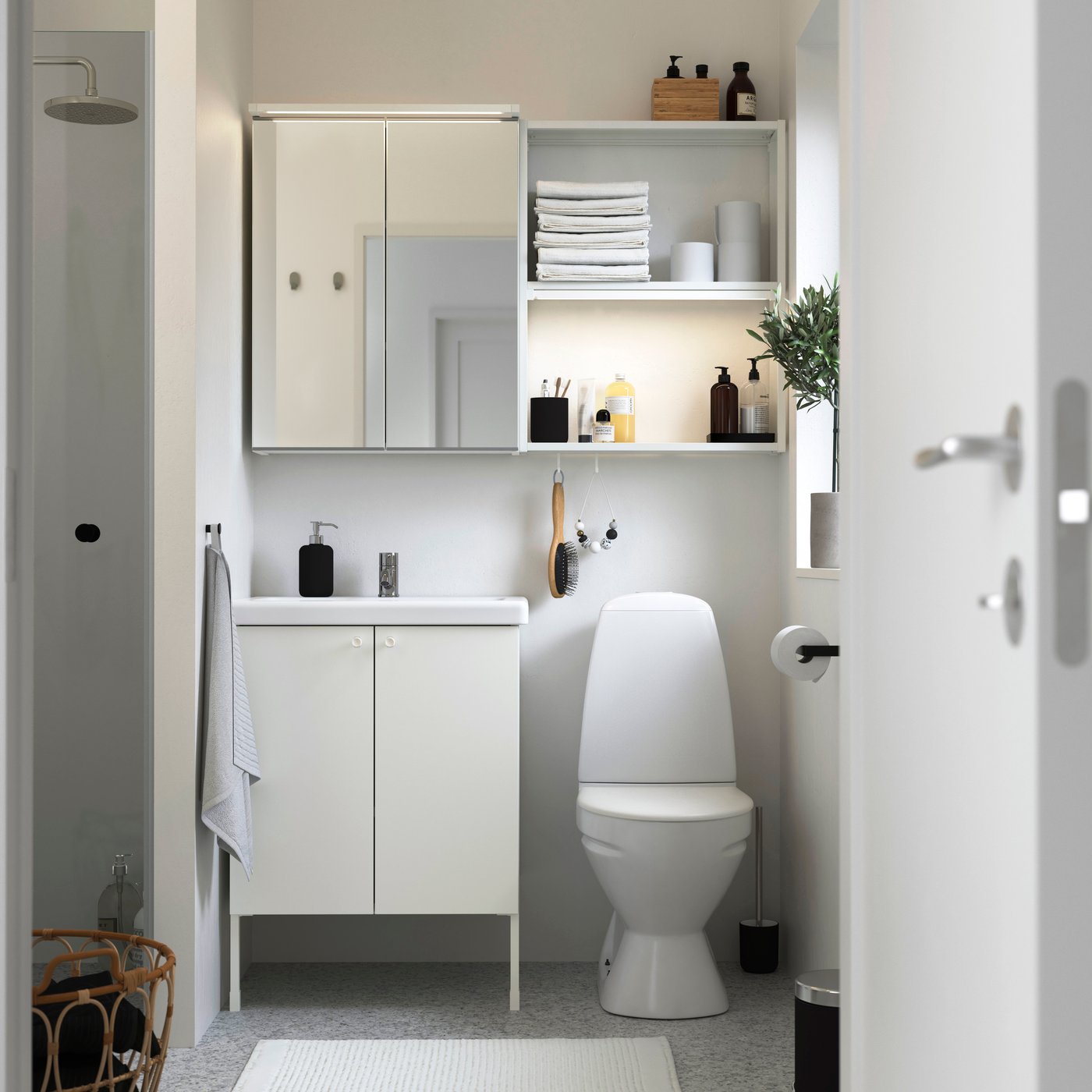 A white ENHET bathroom