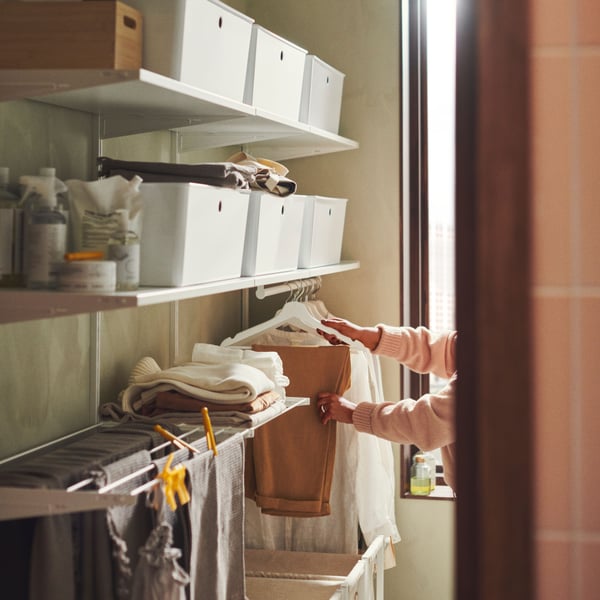 BOAXEL wardrobe open laundry room