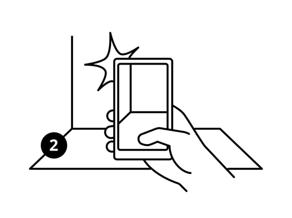 Step 2: Prepare graphic showing someone taking a photo with a phone