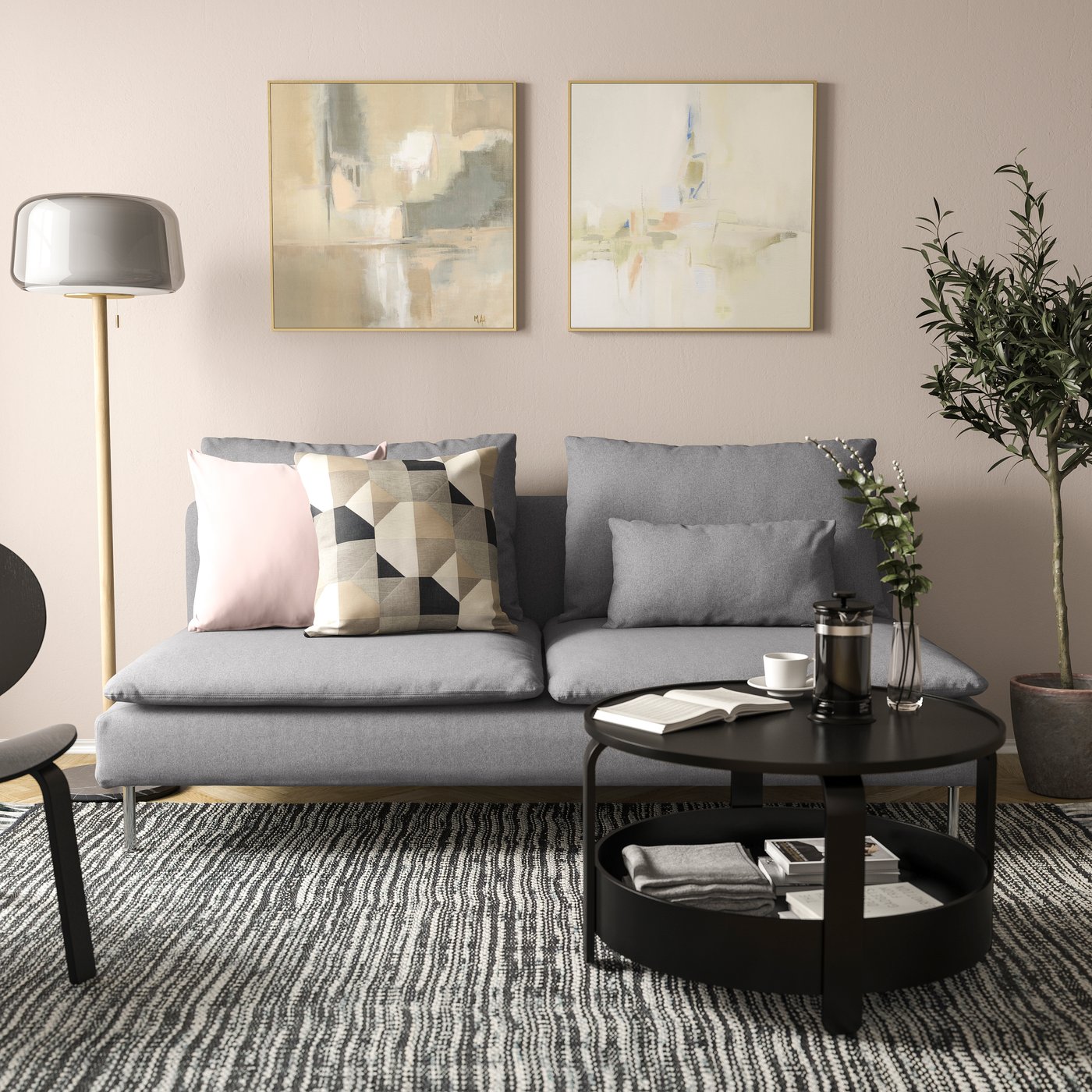 A black BORGEBY coffee table