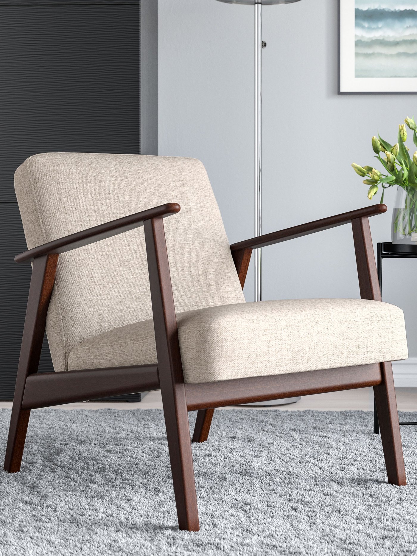 A Kilanda light beige EKENÄSET armchair
