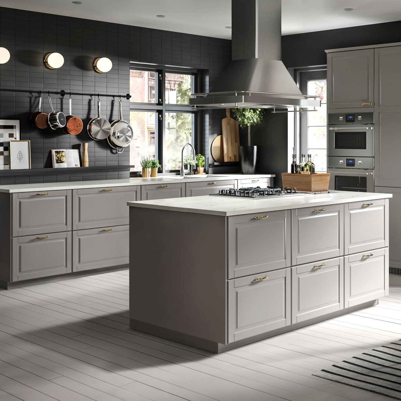 A white marble effect/laminate EKBACKEN worktop