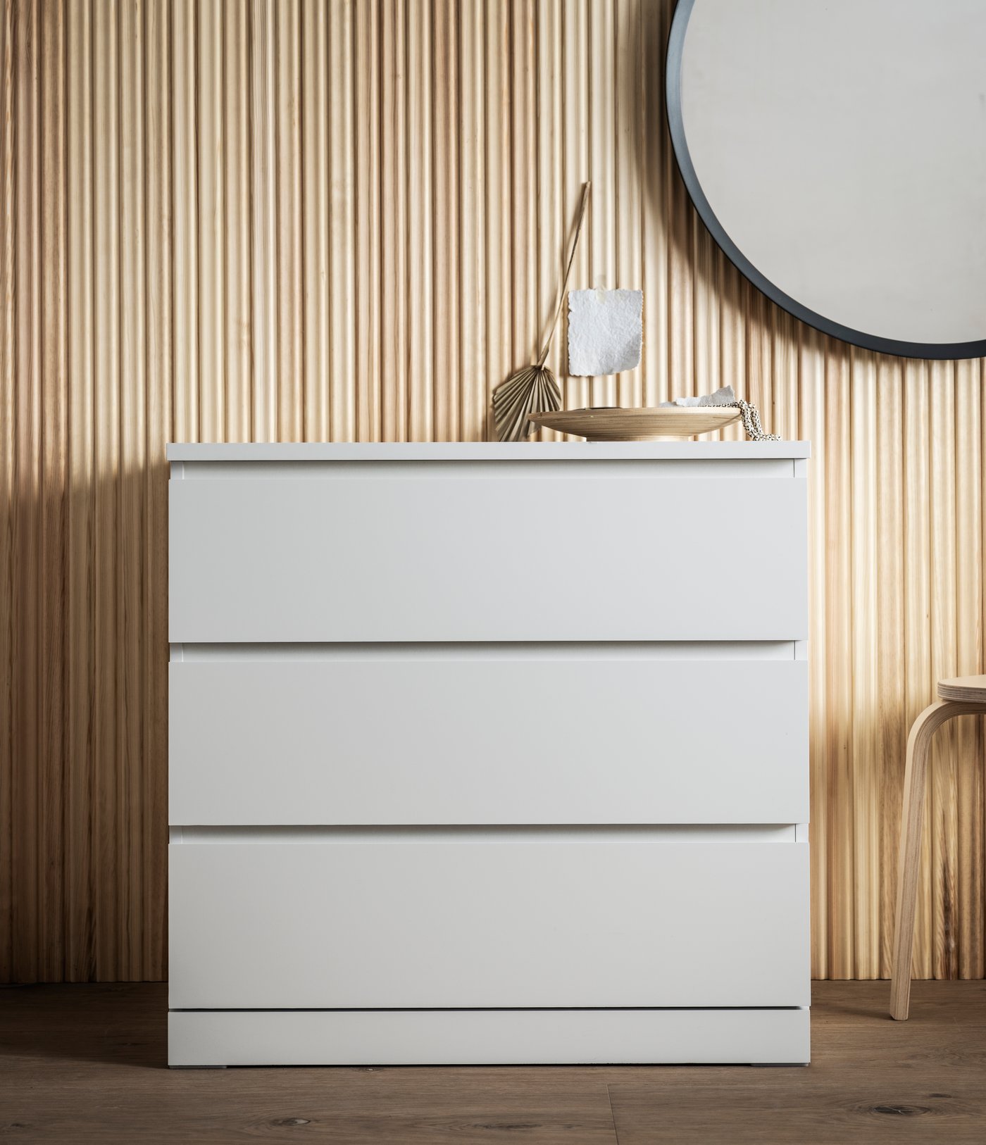 Cassettiera MALM bianca a 3 cassetti