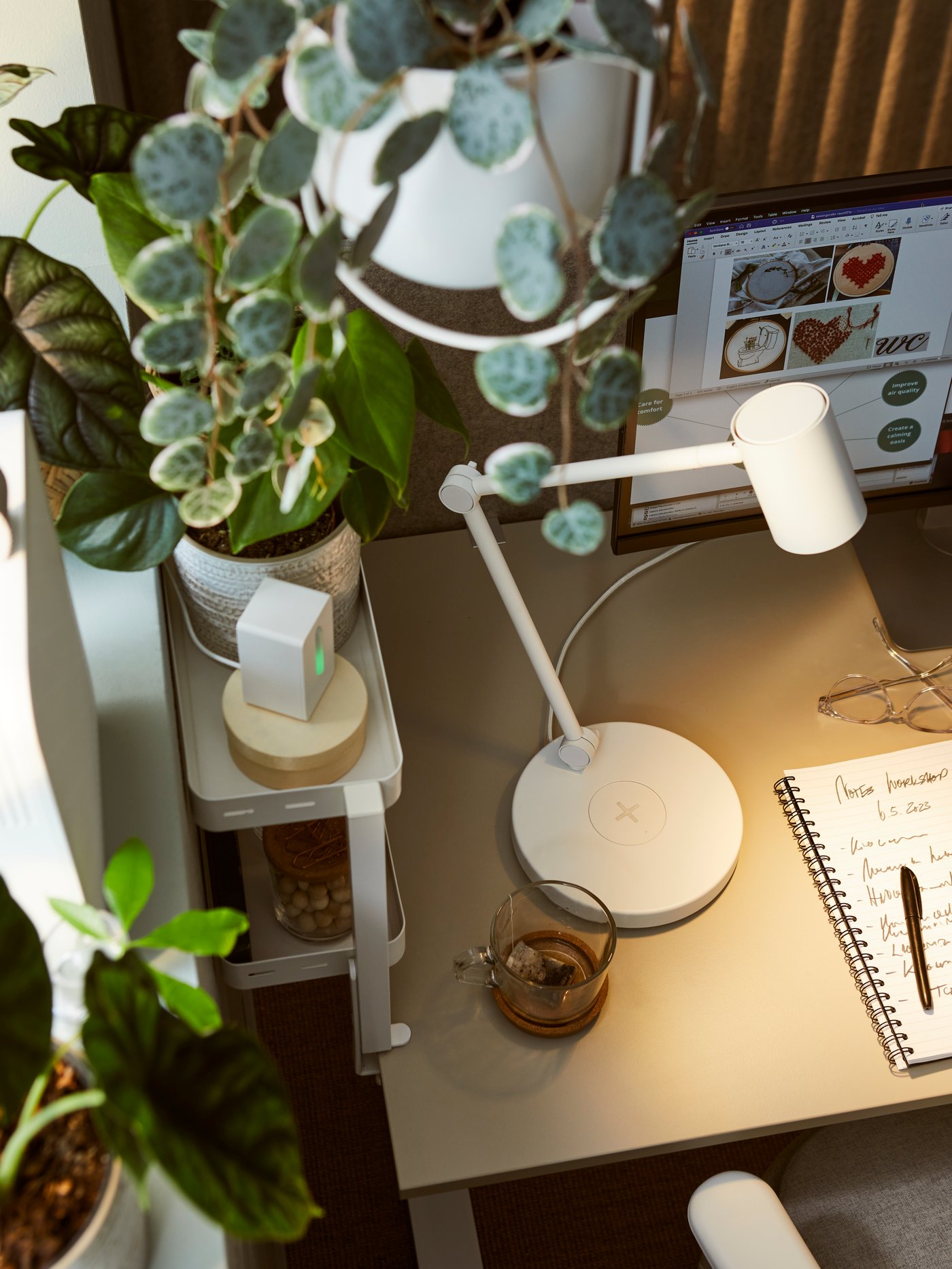 Plante artificielle chaîne des coeurs en pot FEJKA d’intérieur/extérieur, à accrocher