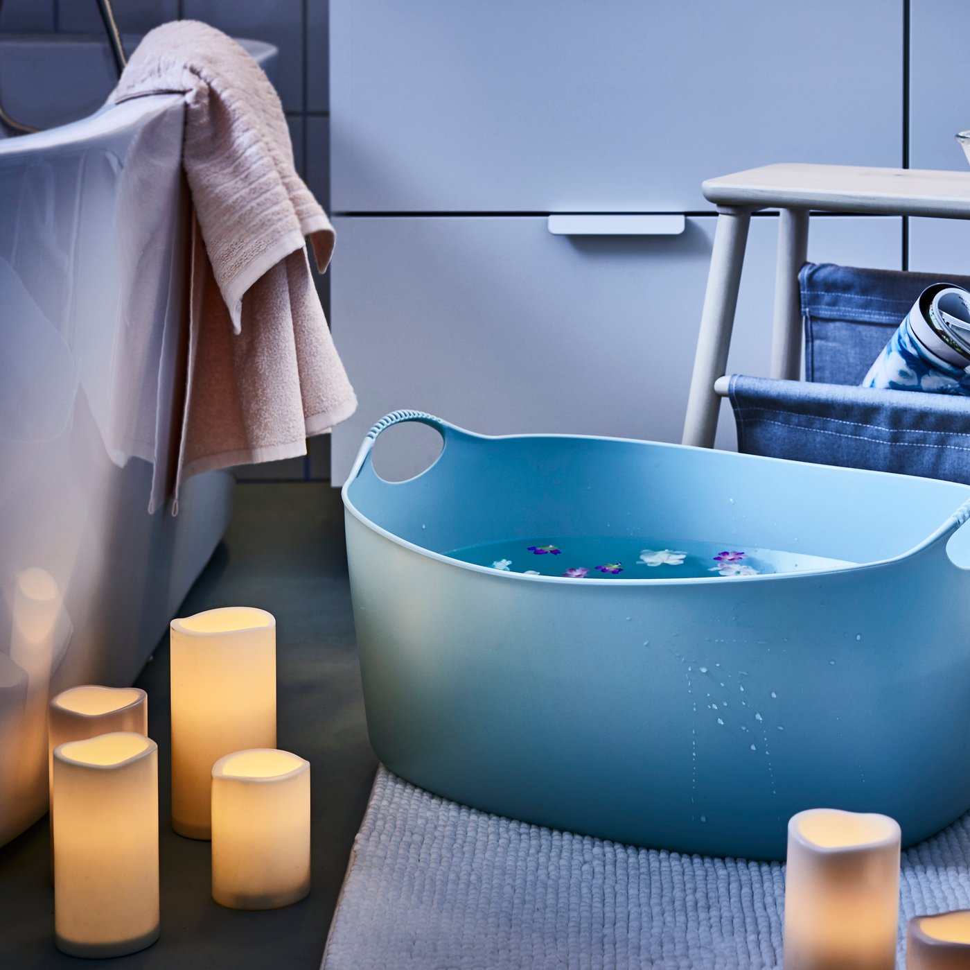 flexi laundry basket in-/outdoor 35 l blue