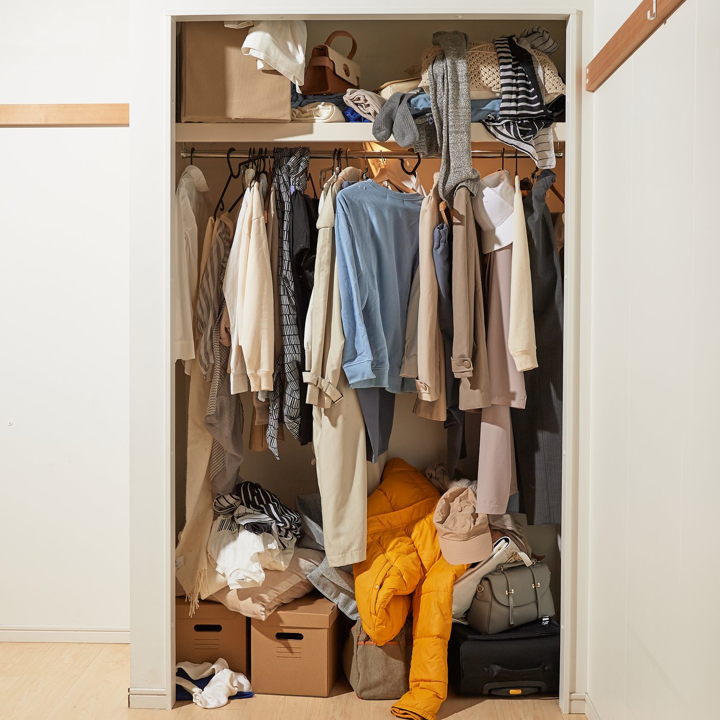 messy wardrobe