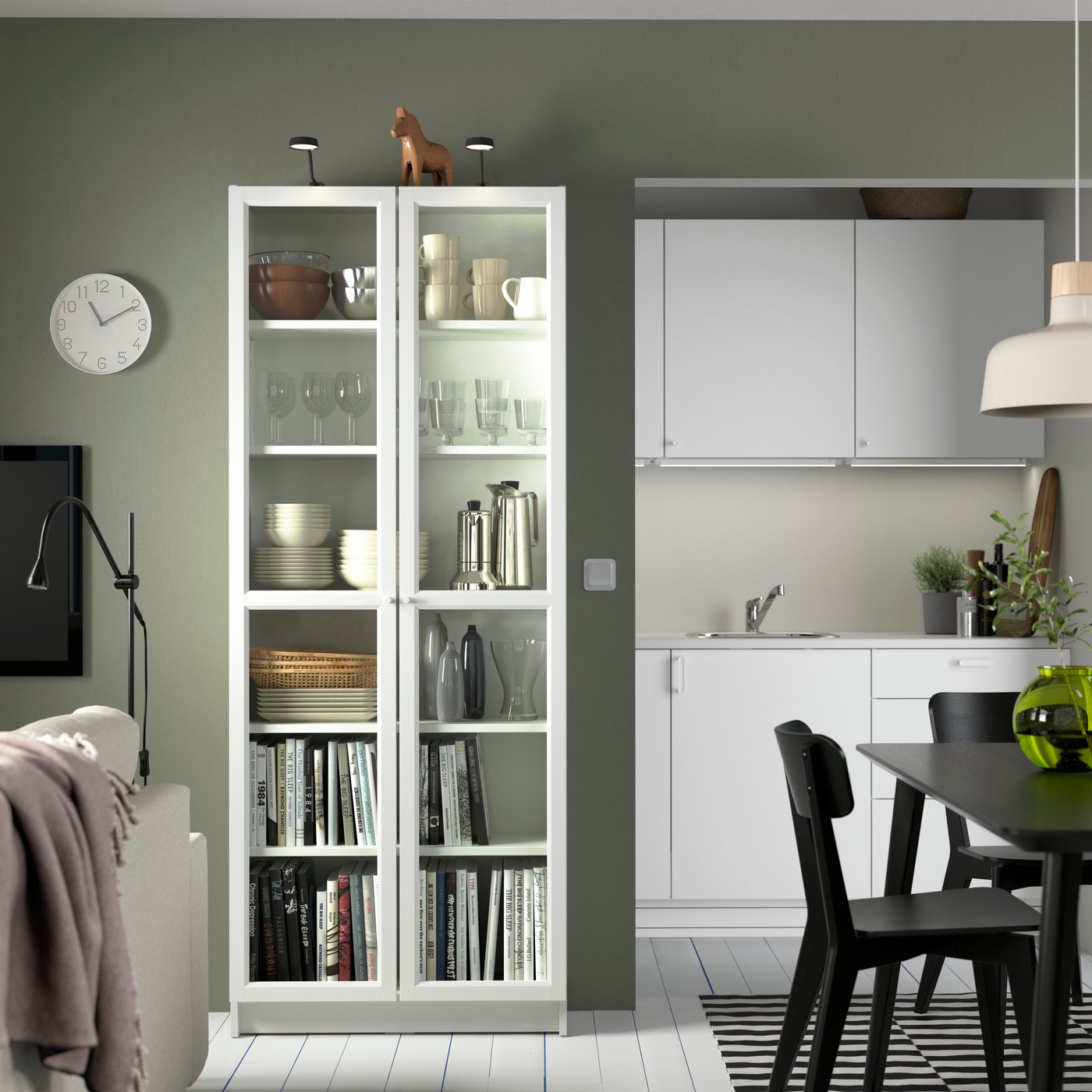A white BILLY bookcase