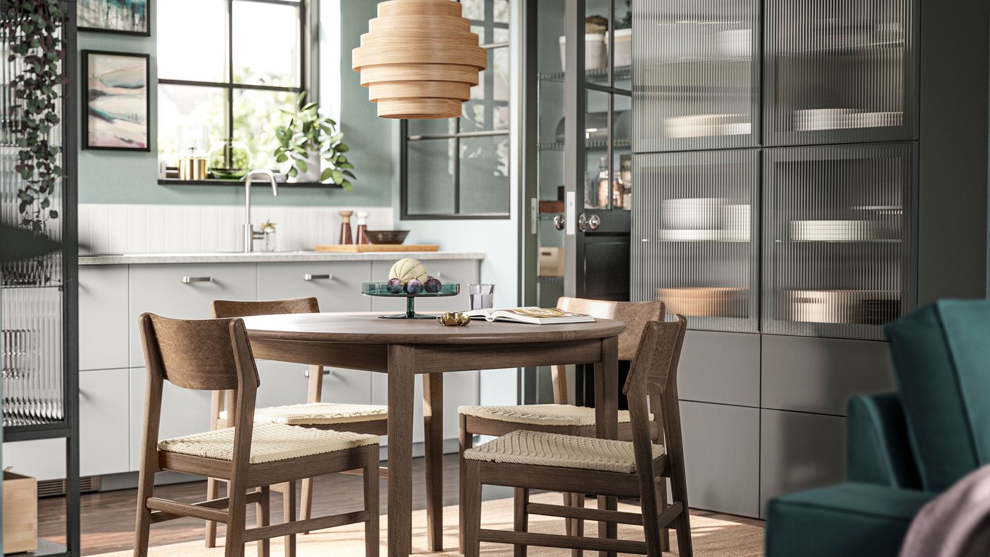 Table extensible SKANSNÄS en hêtre brun/plaqué