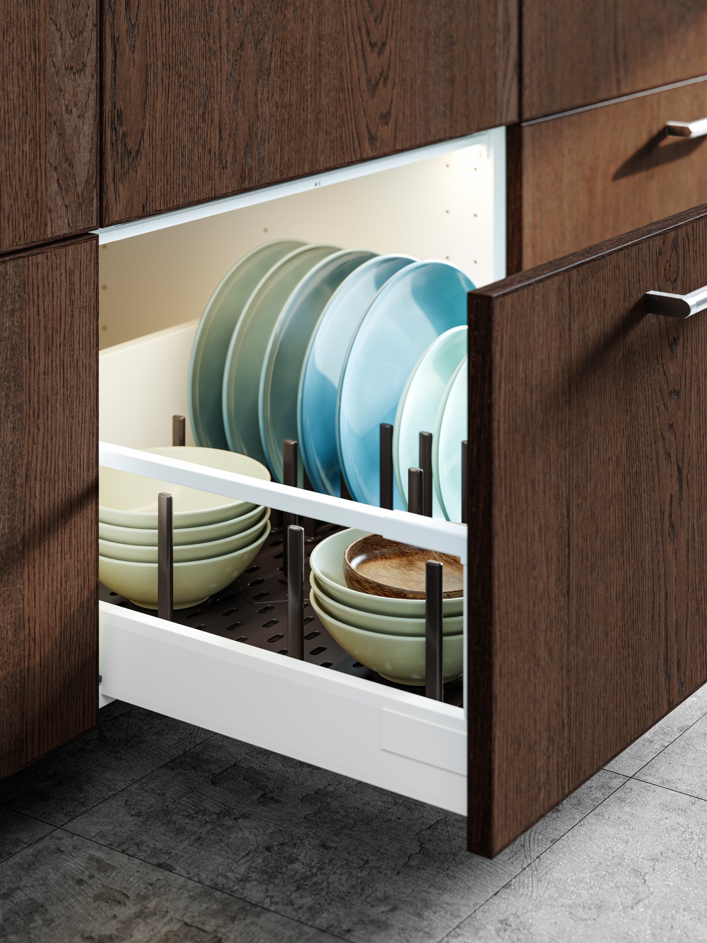 A white MAXIMERA drawer, high