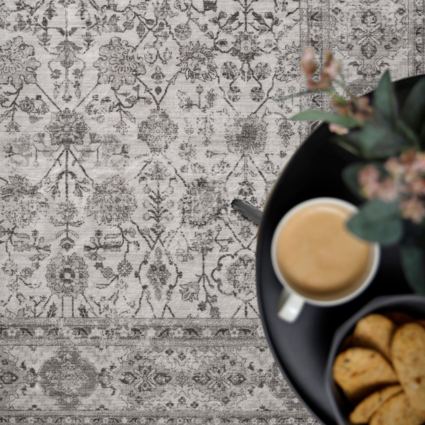 LOKALTÅG
Rug, low pile, beige/grey, 200x300 cm