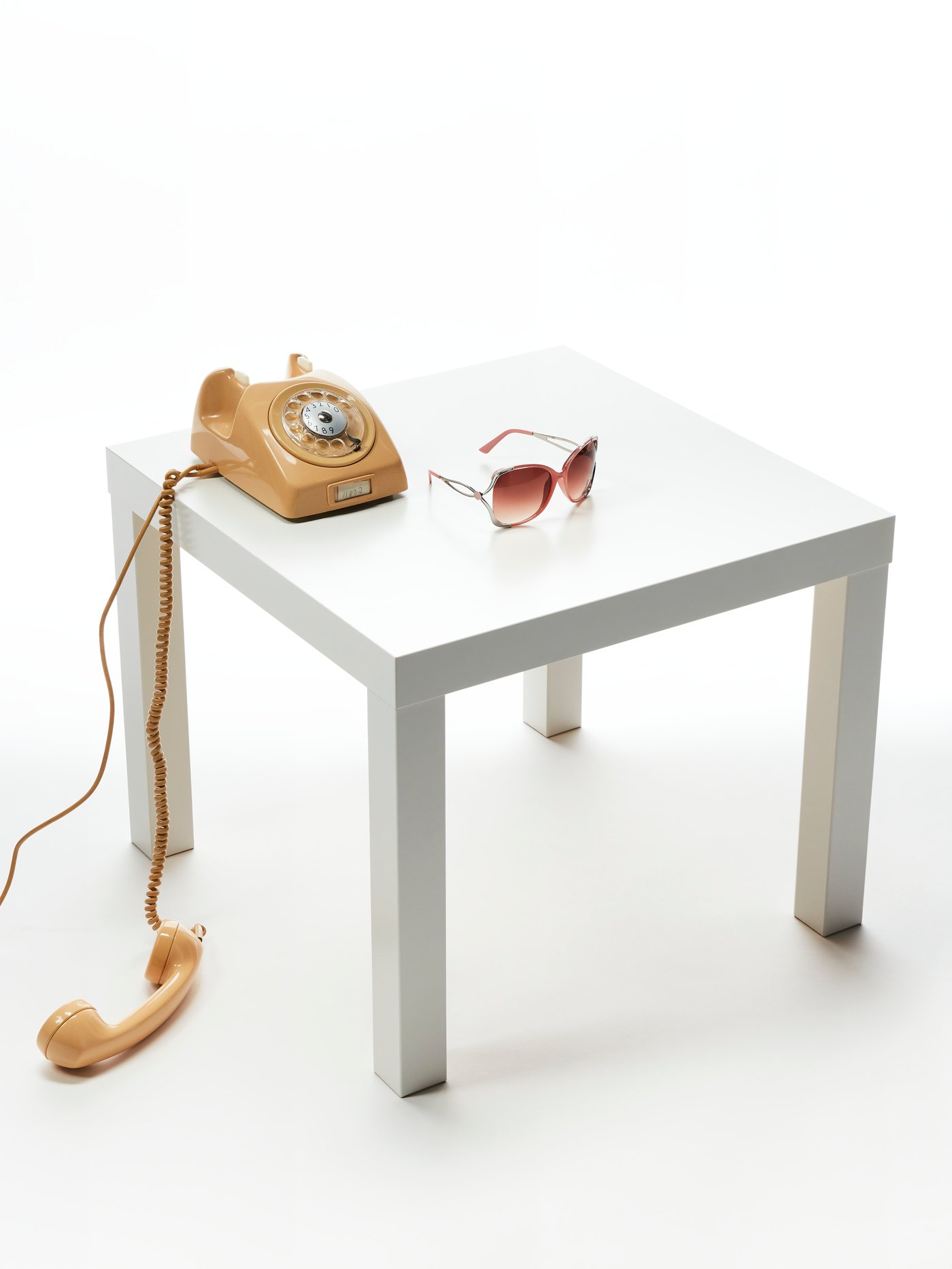 A white LACK side table