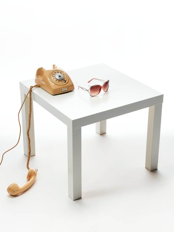 A white LACK side table