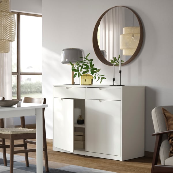 An off-white TONSTAD sideboard