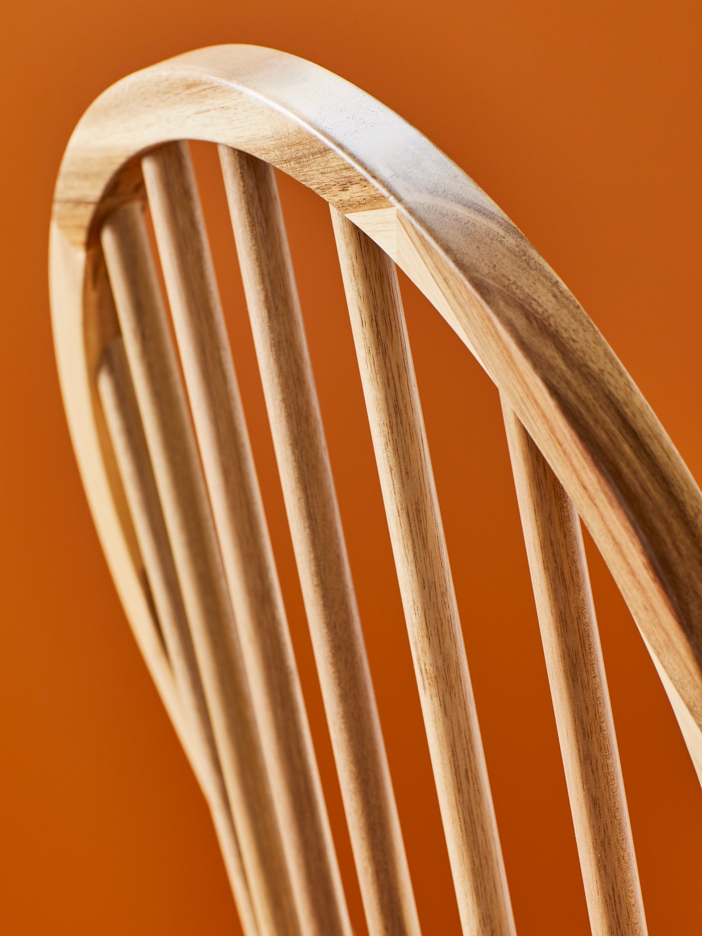 An acacia SKOGSTA chair