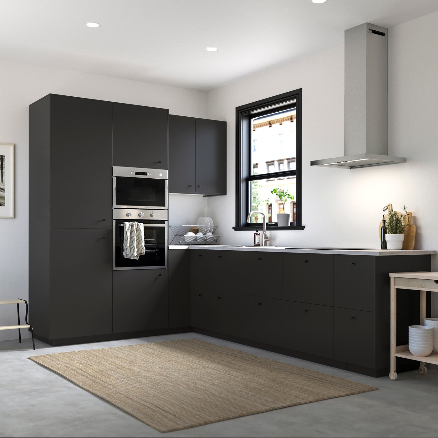 A matt anthracite NICKEBO door