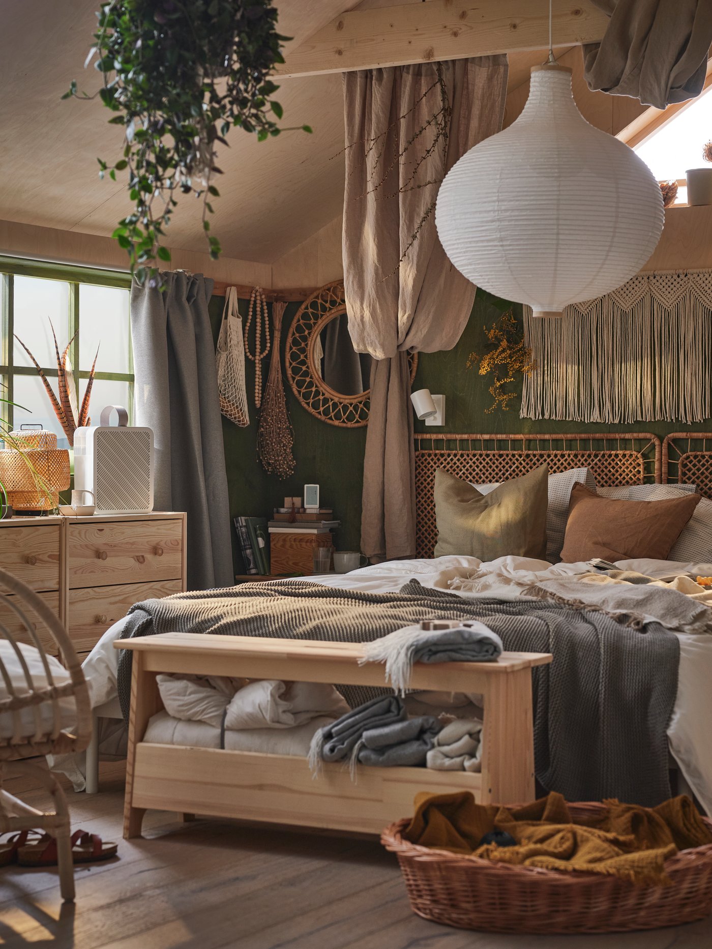 Ein Schlafzimmer im Boho-Stil