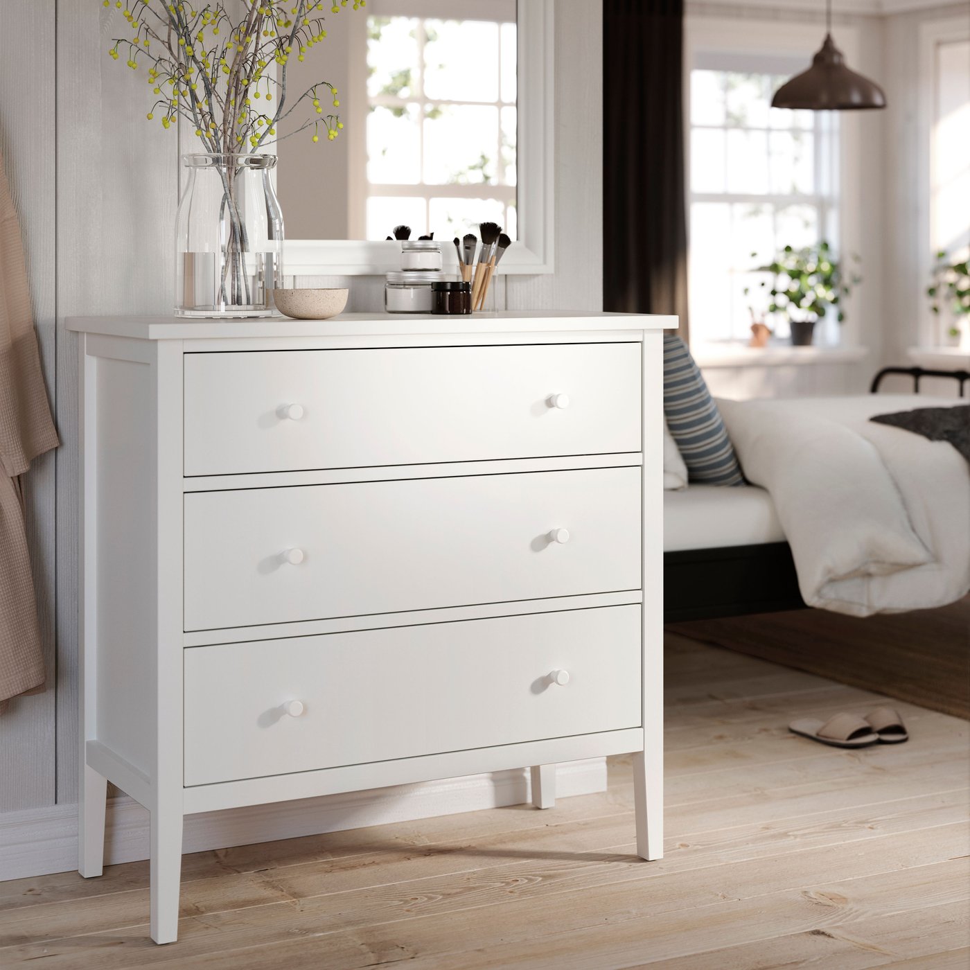 A white GULLABERG chest of 3 drawers